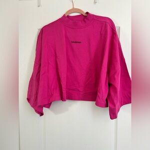 Lululemon Pink Cropped Sweatshirt